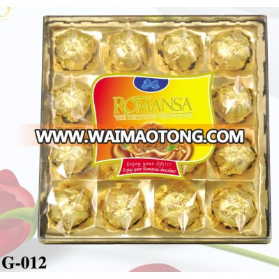 Chocolate Wafer Ball Peanut Compound Similar to Ferrero Rocher 16PCS G-012